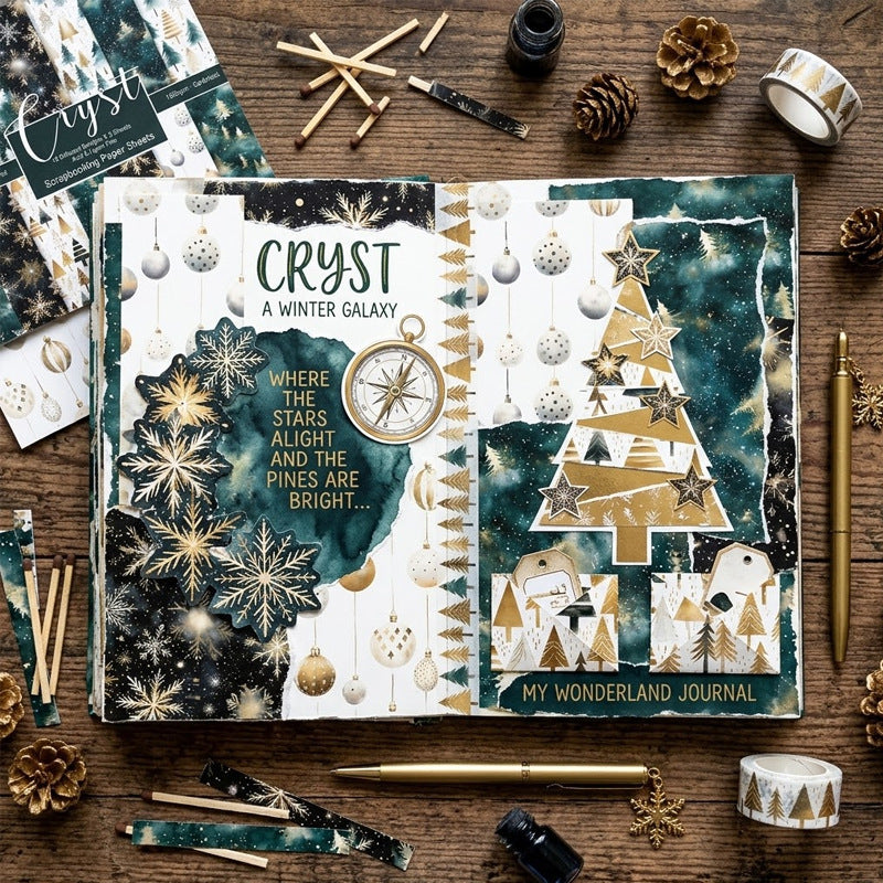 24PCS 6" Cryst Scrapbook Paper & Cardstock