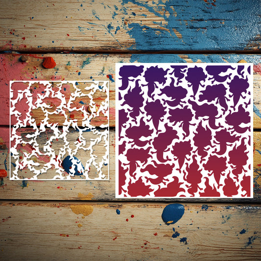 Mermaid Pattern DIY Painting Hollow Stencil