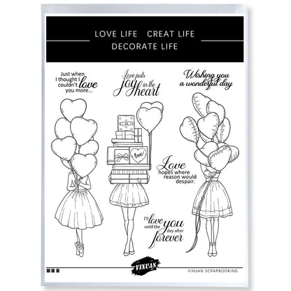 Valentine's Day Theme Dies & Stamps Set