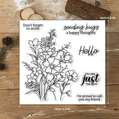 Spring Flowers Dies & Stamps Set
