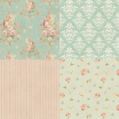 24PCS 6" Elegant Scrapbook Paper & Cardstock