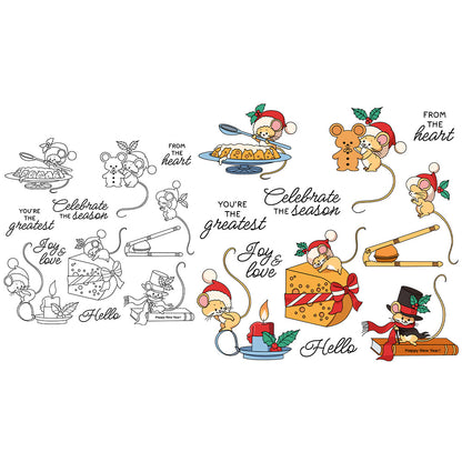 Winter Greedy Mouse Dies & Stamps Set