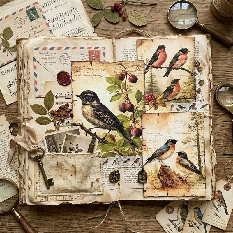 A5 Vintage Birds Journal Scrapbook Paper