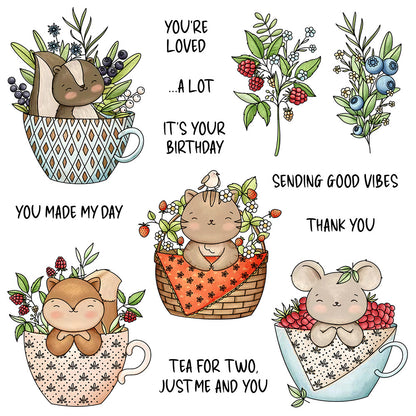 Teacup Animals Clear Stamps