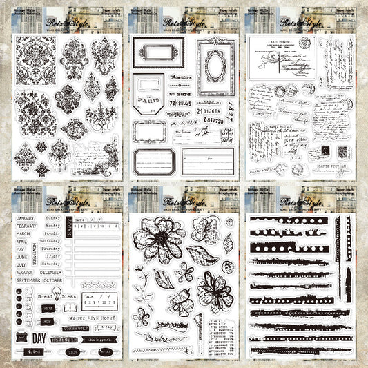 Vintage Background DIY Scrapbook Clear Stamps