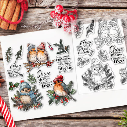 Christmas Birds Clear Stamps