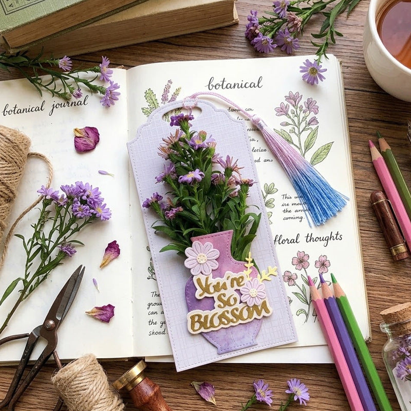 Vase Bookmark Metal Cutting Dies