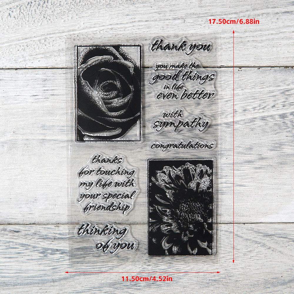 Rose Pattern Clear Stamps