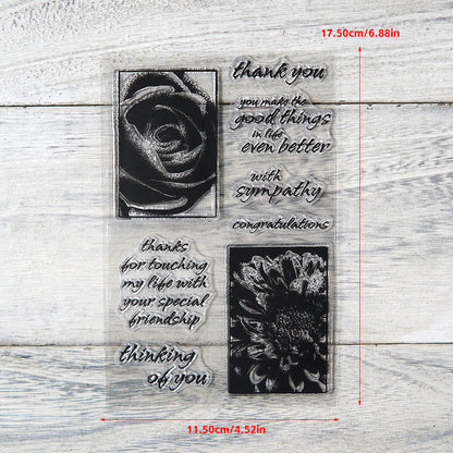 Rose Pattern Clear Stamps