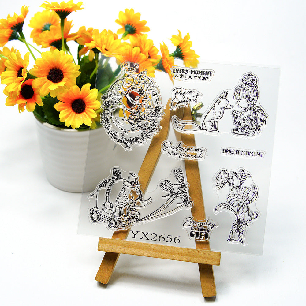 Retro Pattern Clear Stamps