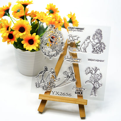 Retro Pattern Clear Stamps