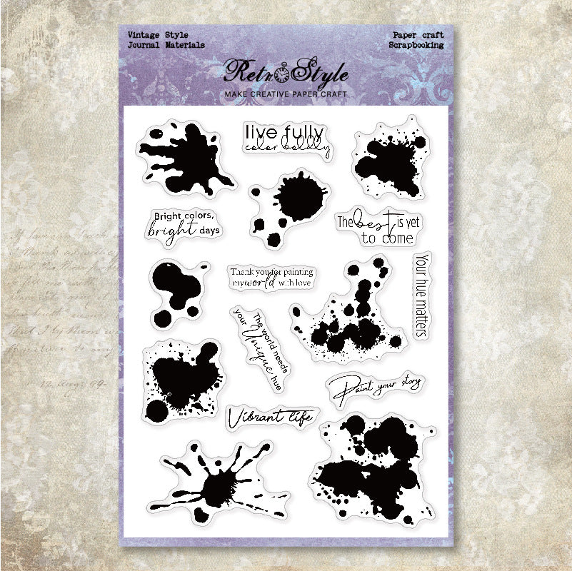 Vintage Style DIY Journal Clear Stamps
