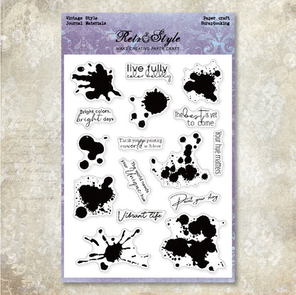 Vintage Style DIY Journal Clear Stamps