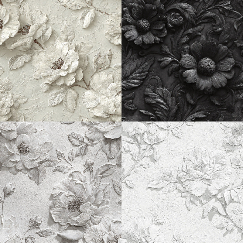 24PCS 6" Ivory Floret Scrapbook Paper & Cardstock