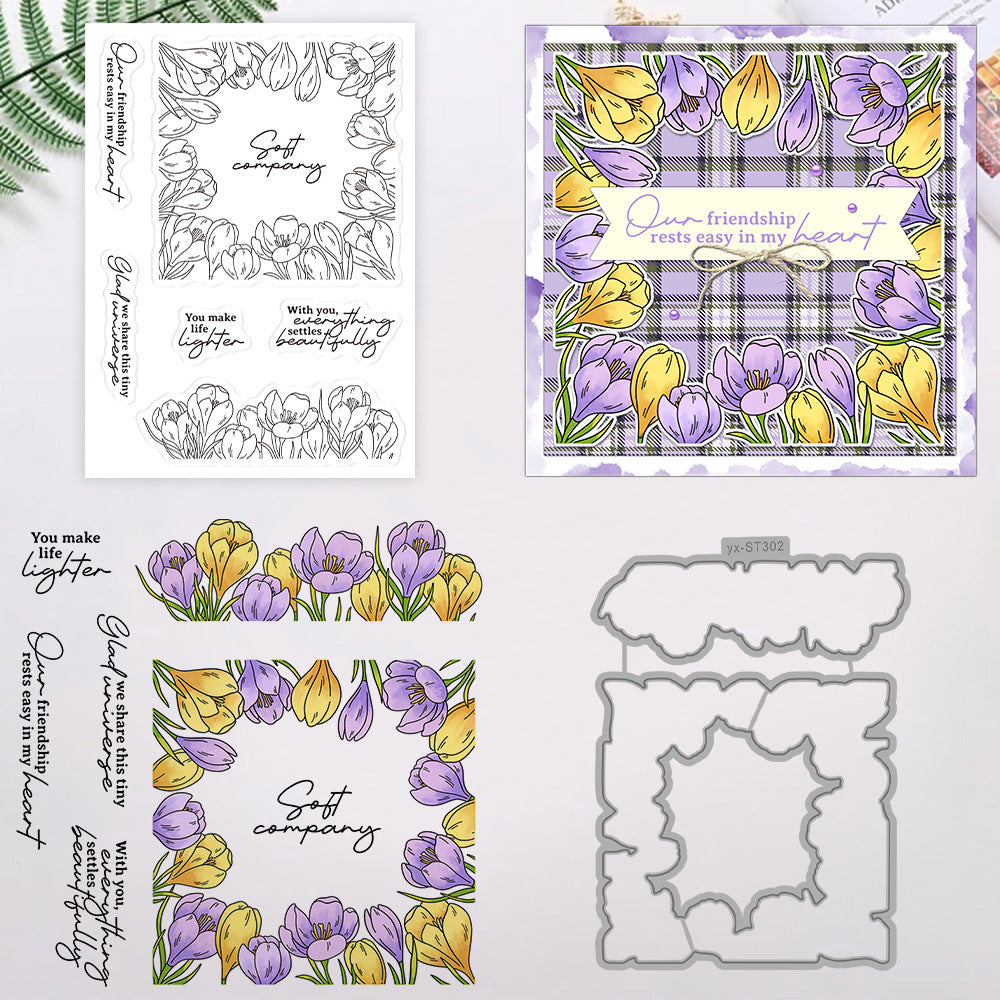 Saffron Wreath Dies & Stamps Set