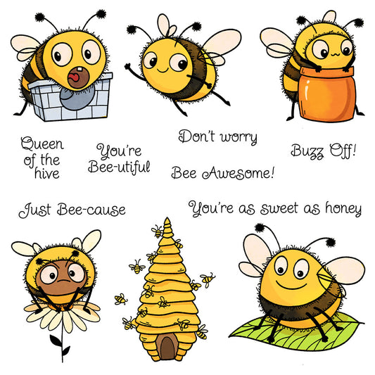 Happy Bees Dies & Stamps Set