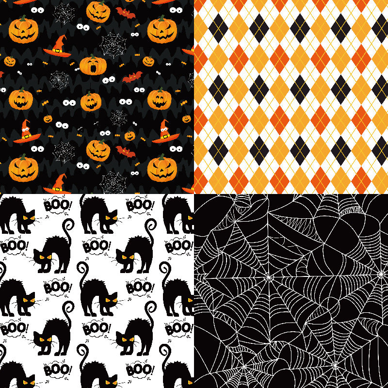 24PCS 6" Happy Halloween Scrapbook Paper & Cardstock