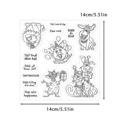 Birthday Animals Dies & Stamps Set