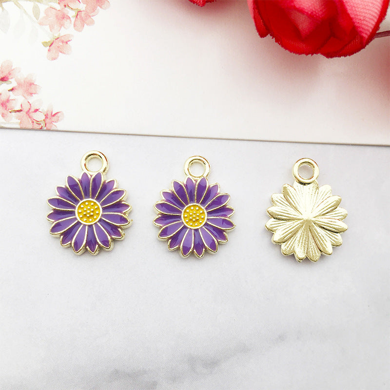 10Pcs Daisy Flower DIY Handmade Jewelry Pendants