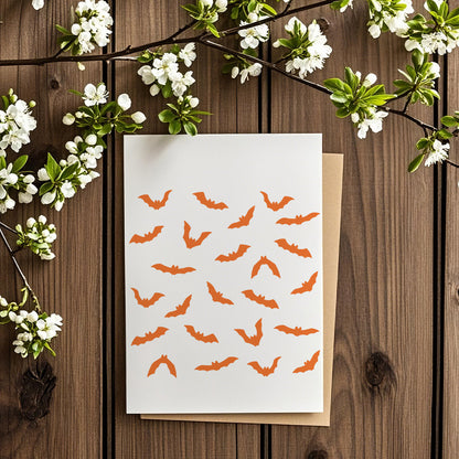 Bat Background DIY Painting Hollow Stencil
