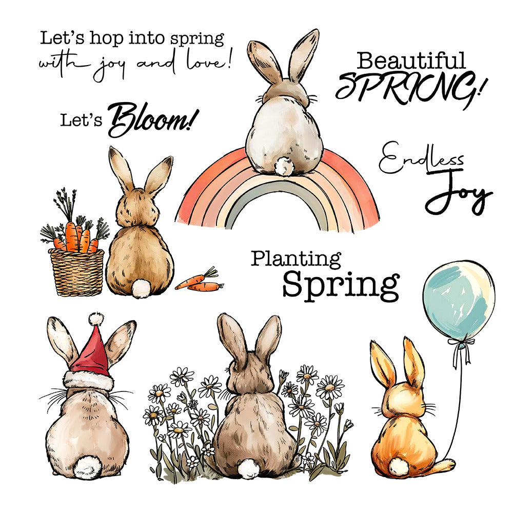 Easter Cute Bunny Dies & Stamps Set