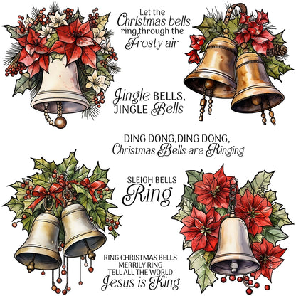 Merry Christmas Bells Clear Stamps