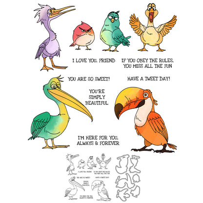 Cute Birds Dies & Stamps Set