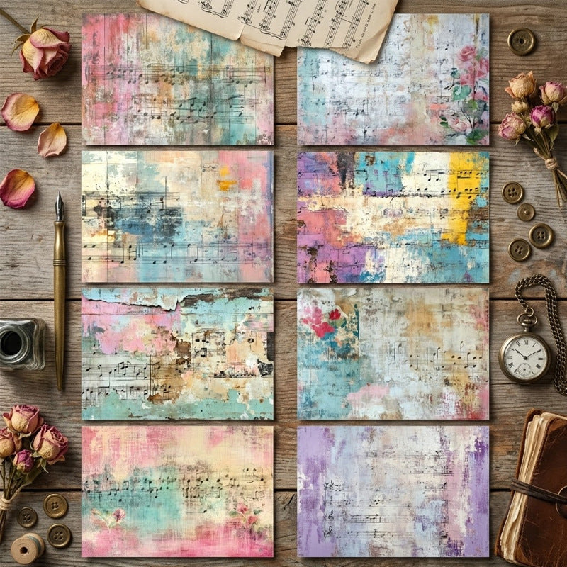A5 Oil Painting Textures Journal Scrapbook Paper