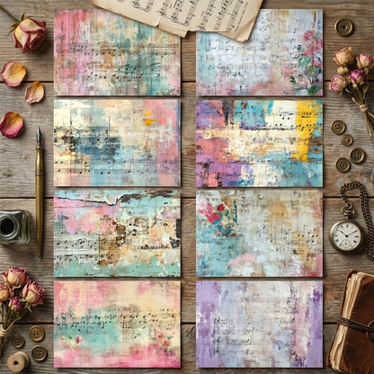 A5 Oil Painting Textures Journal Scrapbook Paper