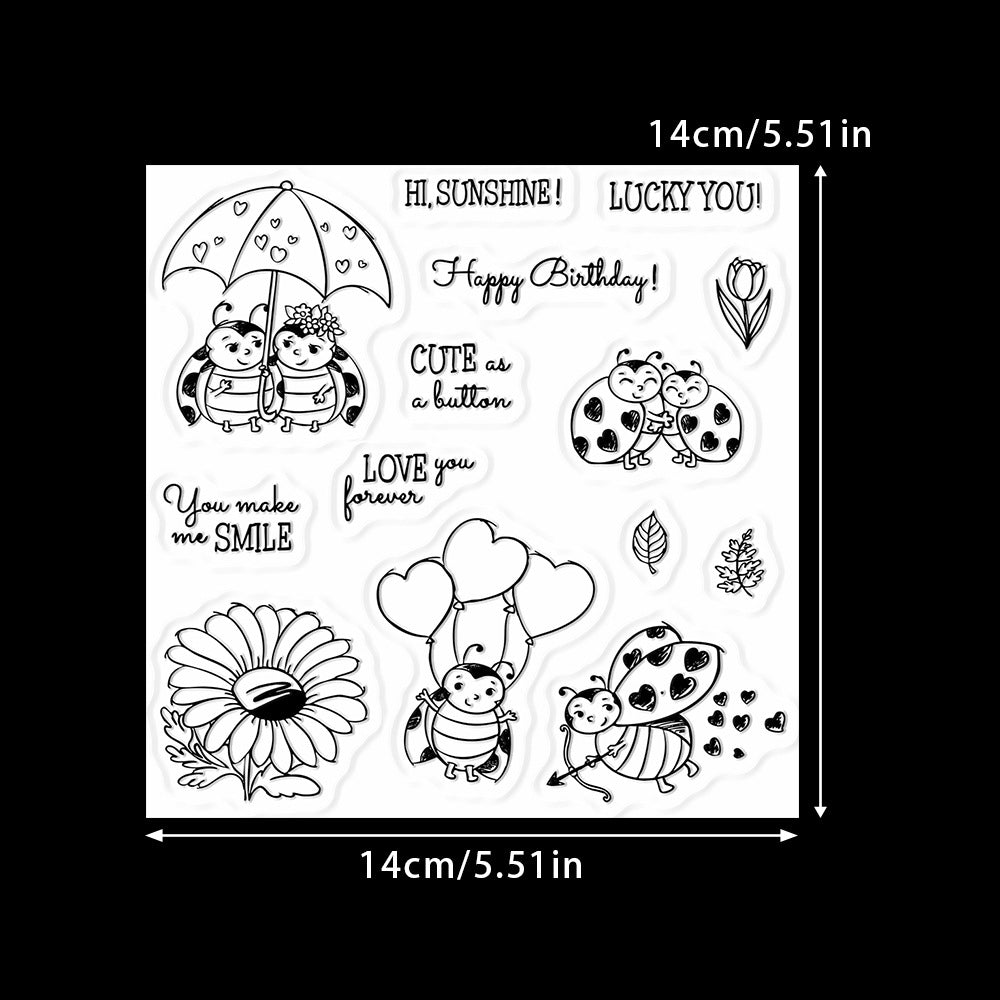 Valentine's Day Ladybug Dies & Stamps Set