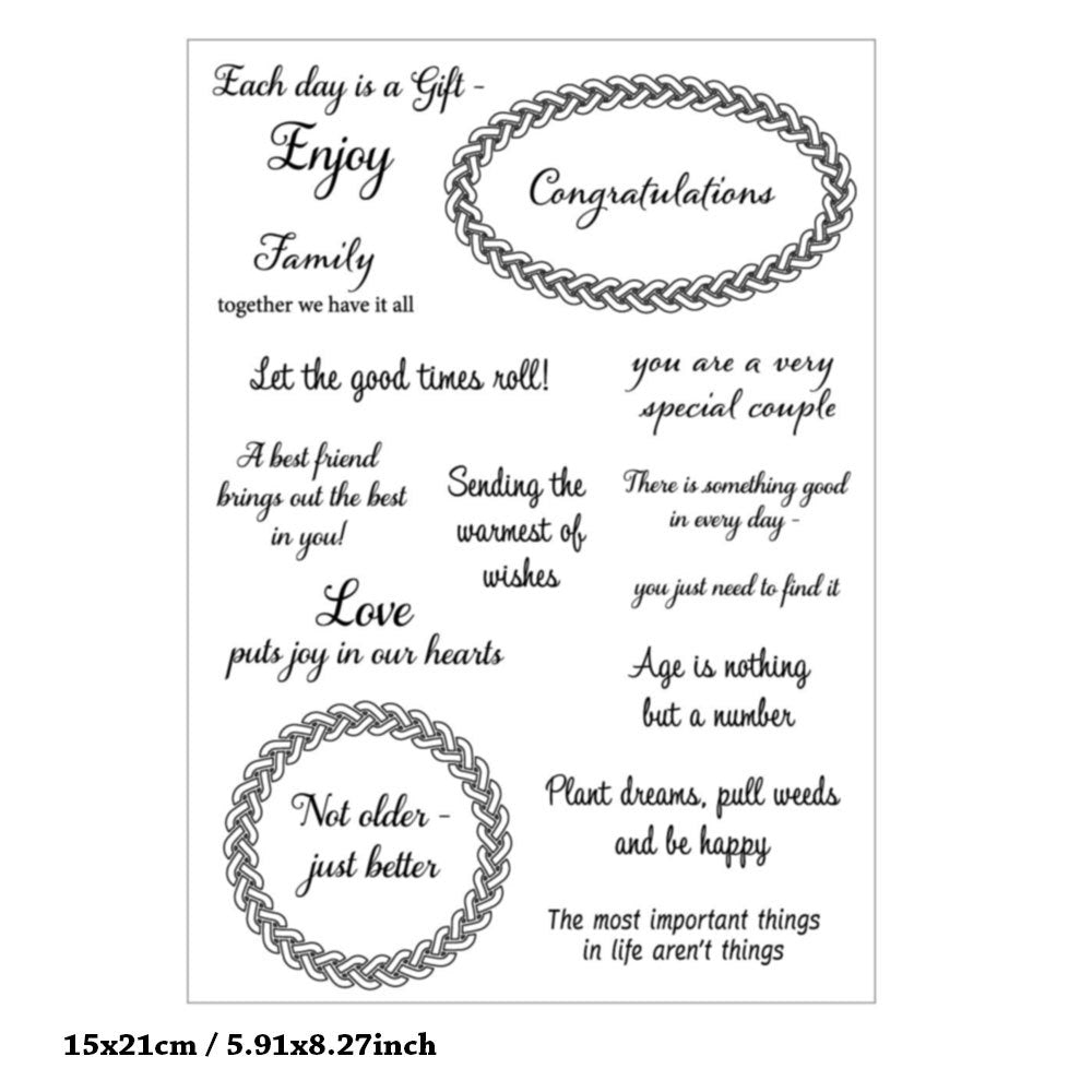 Common Phrases Clear Stamps