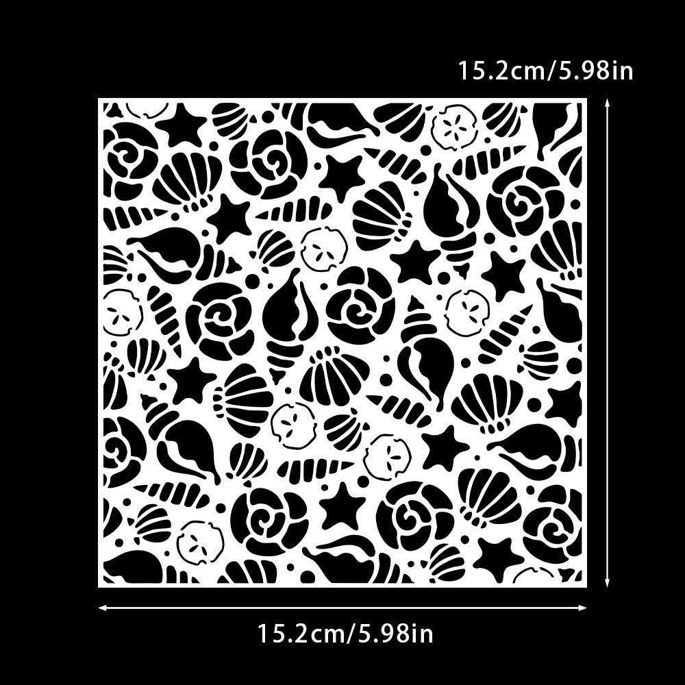Seashell Pattern DIY Painting Hollow Stencil