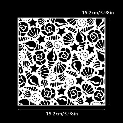 Seashell Pattern DIY Painting Hollow Stencil