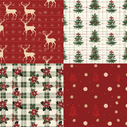24PCS 6" Xmas Scrapbook Paper & Cardstock