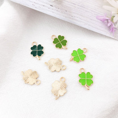 20 Pcs Four-Leaf Clover DIY Jewelry Pendants