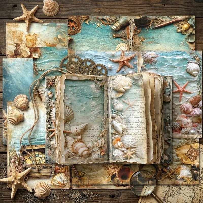 A5 Beach Shellfish Journal Scrapbook Paper