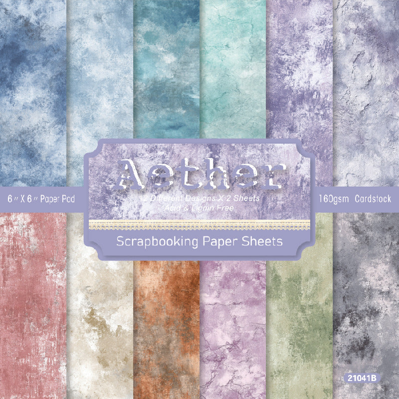 24PCS 6" Aether Scrapbook Paper & Cardstock