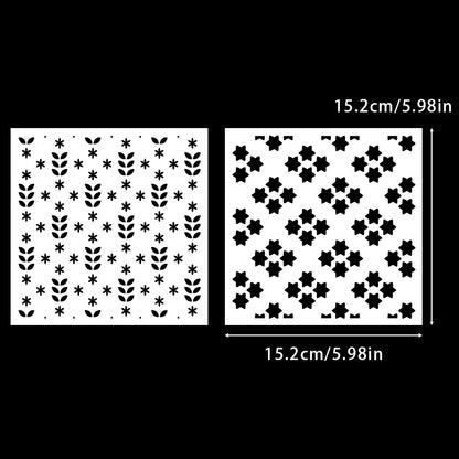 2 PCS Hexagonal Star Pattern DIY Painting Hollow Stencil