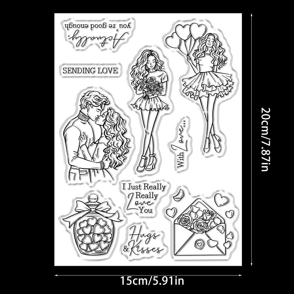 Valentine's Day Theme Dies & Stamps Set
