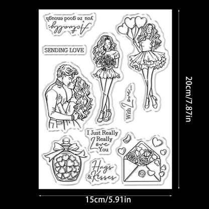 Valentine's Day Theme Dies & Stamps Set