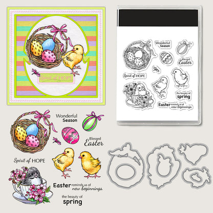 Easter Theme Dies & Stamps Set