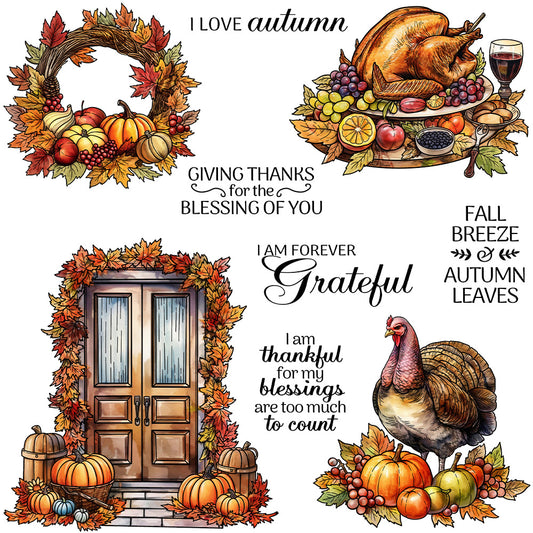 Thanksgiving Turkey Dies & Stamps Set