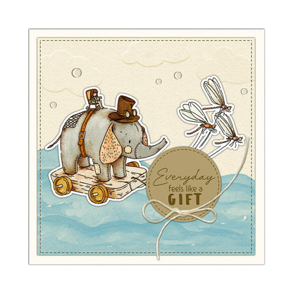 Retro Pattern Clear Stamps