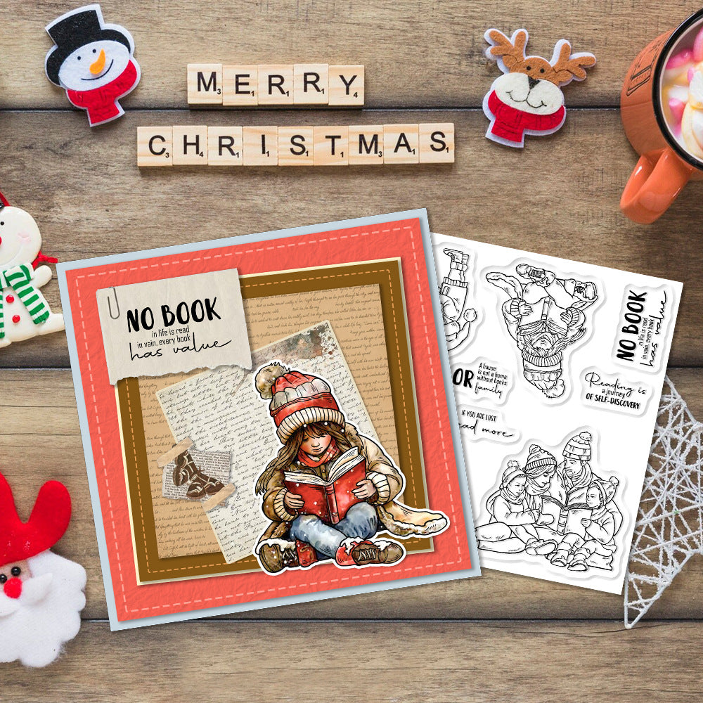 Reading Children Clear Stamps