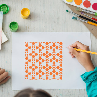 2 PCS Hexagonal Star Pattern DIY Painting Hollow Stencil