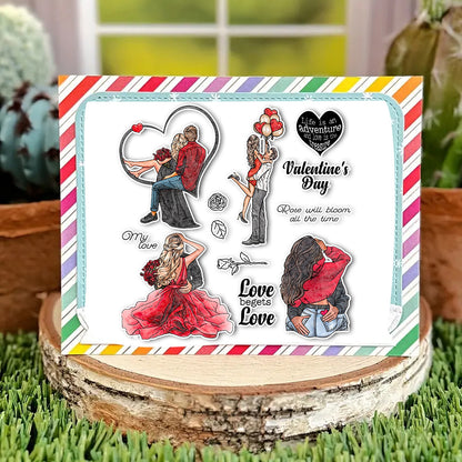 Valentine's Day Theme Dies & Stamps Set