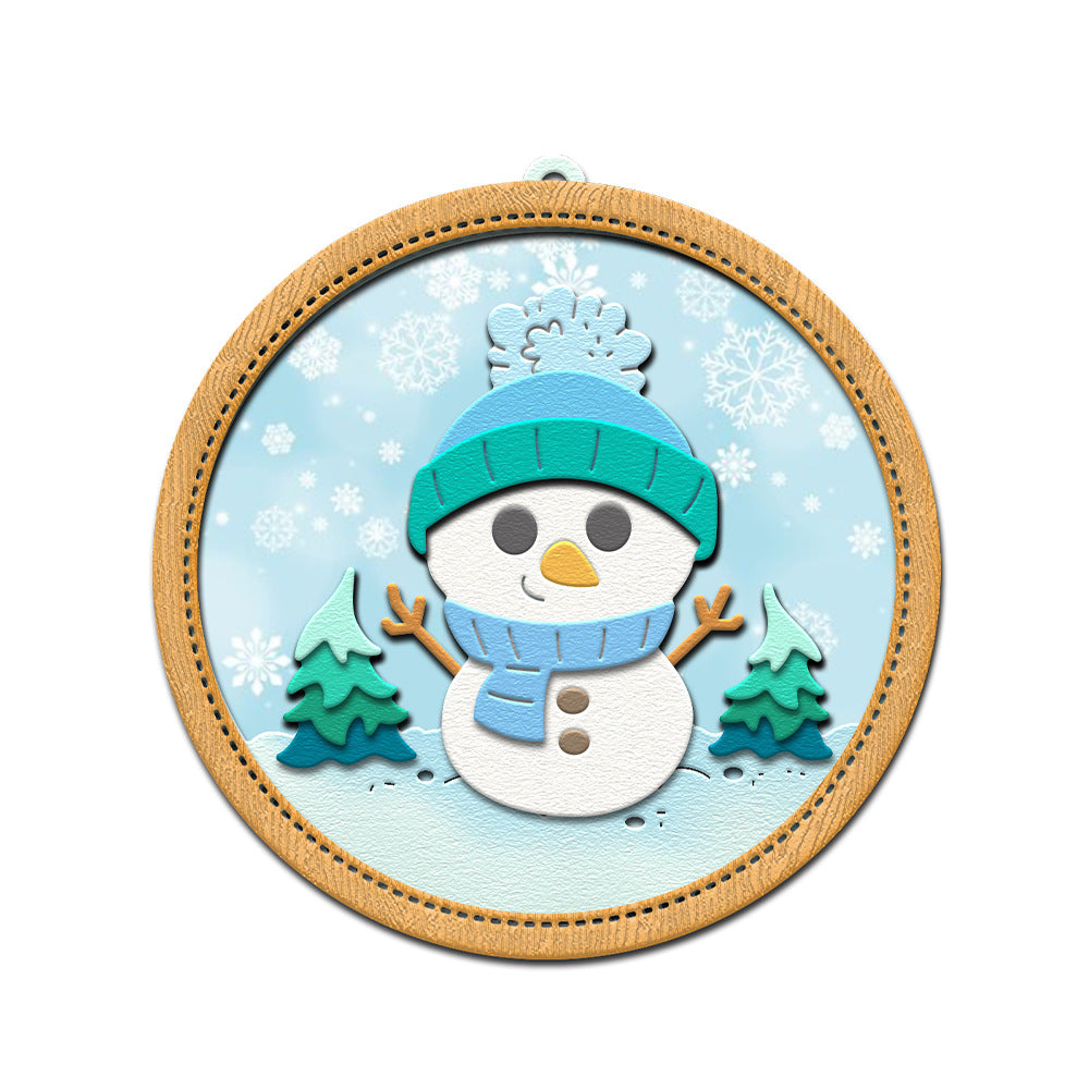 Snowman Shake Card Metal Cutting Dies