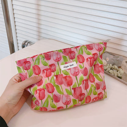 Fresh and Simple Floral Cosmetic Bag