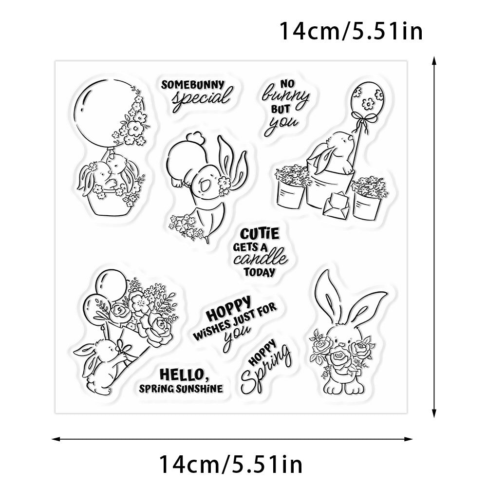 Balloon Rabbit Clear Stamps