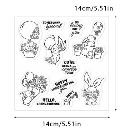 Balloon Rabbit Clear Stamps